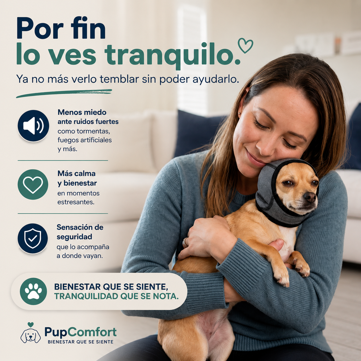 Orejera Calmante CalmaCan™ para Perros